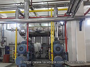 Ammonia Refrigeration Plantroom with several GP refrigerant pumps in Walvis Bay done by Thovo Therm Namibia