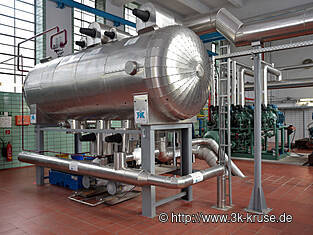 insulated WITT pumping station with 2 HRP refrigerant pumps installed at a slaughterhouse in Germany