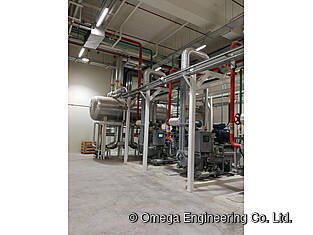 insulated pump station with 2 HRP refrigerant pumps installed in Saudi Arabia by Omega Engineering Co. Ltd.
